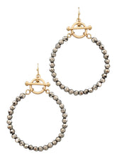Bead Circle Toggle Earrings