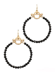 Bead Circle Toggle Earrings