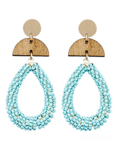 Bead Teardrop & Wedge Earrings