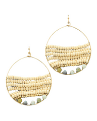 Beaded Round Earrings