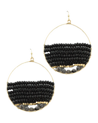 Beaded Round Earrings