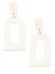 Faux Leather Drop Earrings