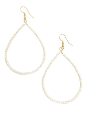 Seed Bead Teardrop Dangle Earrings