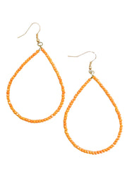 Seed Bead Teardrop Dangle Earrings