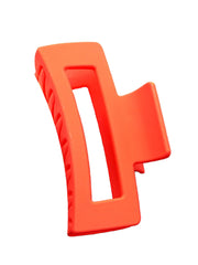 Beat 'Em Blazing Orange Rectangle Matte Claw Clip