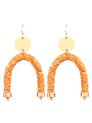 Arch Sparkling Tube Earrings