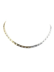 2 Tone Flat Kink Necklace