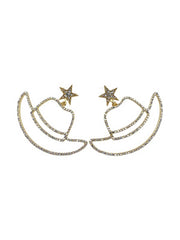 Cowboy Hat Pave Stone Earrings