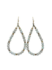 Rhinestone Teardrop Dangle Earrings