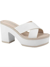 Bloom Criss-Cross Block Heel Sandal