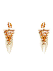 Game Day Glitter Flag Earrings
