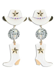 Cowgirl Disco Ball Earrings