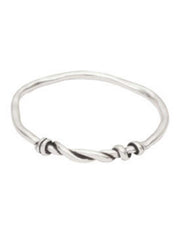 Mckala Worn Silver Bangle Bracelet