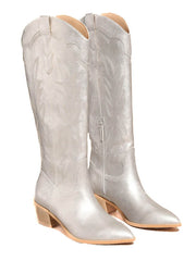 Samantha Silver Western Boots