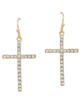 Cross Pave Earring