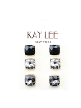 Assorted Stud 3 Piece Earring Set