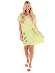 Ask Nicely Textured Mini Dress