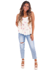 Come What May Floral Tube Top