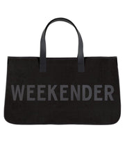 Weekender Black Canvas Tote