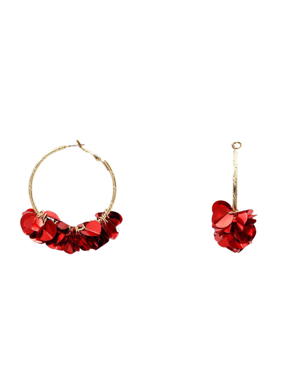 Sequin Dangle Hoop Earrings