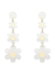 3 Tier Flower Earrings