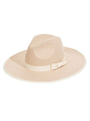 Free Falling Beige Ribbon Hat