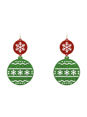 Christmas Ornament Glitter Dangle Earrings