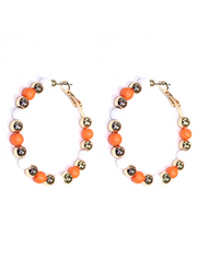 Beaded Hoop Earrings
