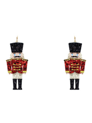 Nutcracker Glitter Dangle Earrings