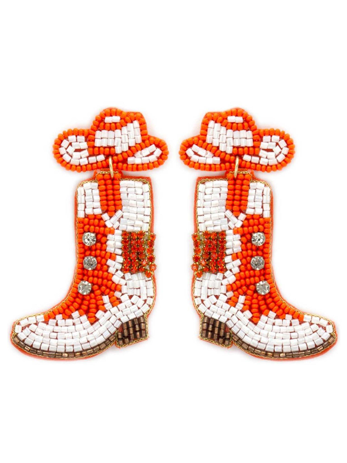 Cowgirl Hat & Boots Dangle Earrings