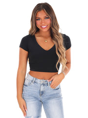 Follow You V-Neck Crop Top