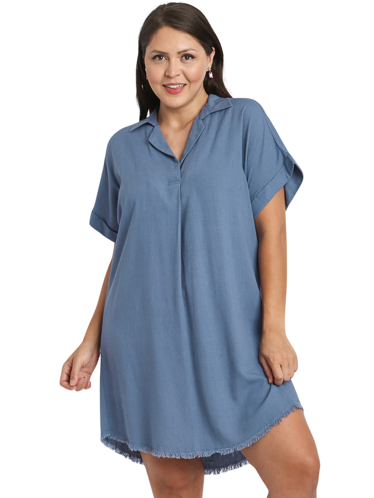 Curvy Fall in Love Linen Dress