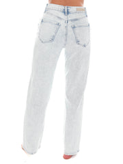 Party People Light Acid Wash Dad Jean