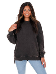 Comfy Acid Wash Pullover
