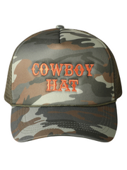 Camo Cowboy Hat Trucker Hat