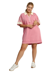 Curvy Close to Me Collared Mini Dress