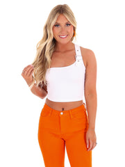 Win is A Win Buckle One Shoulder Top