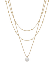 Coin Pearl Pendant Dot Chain Necklace