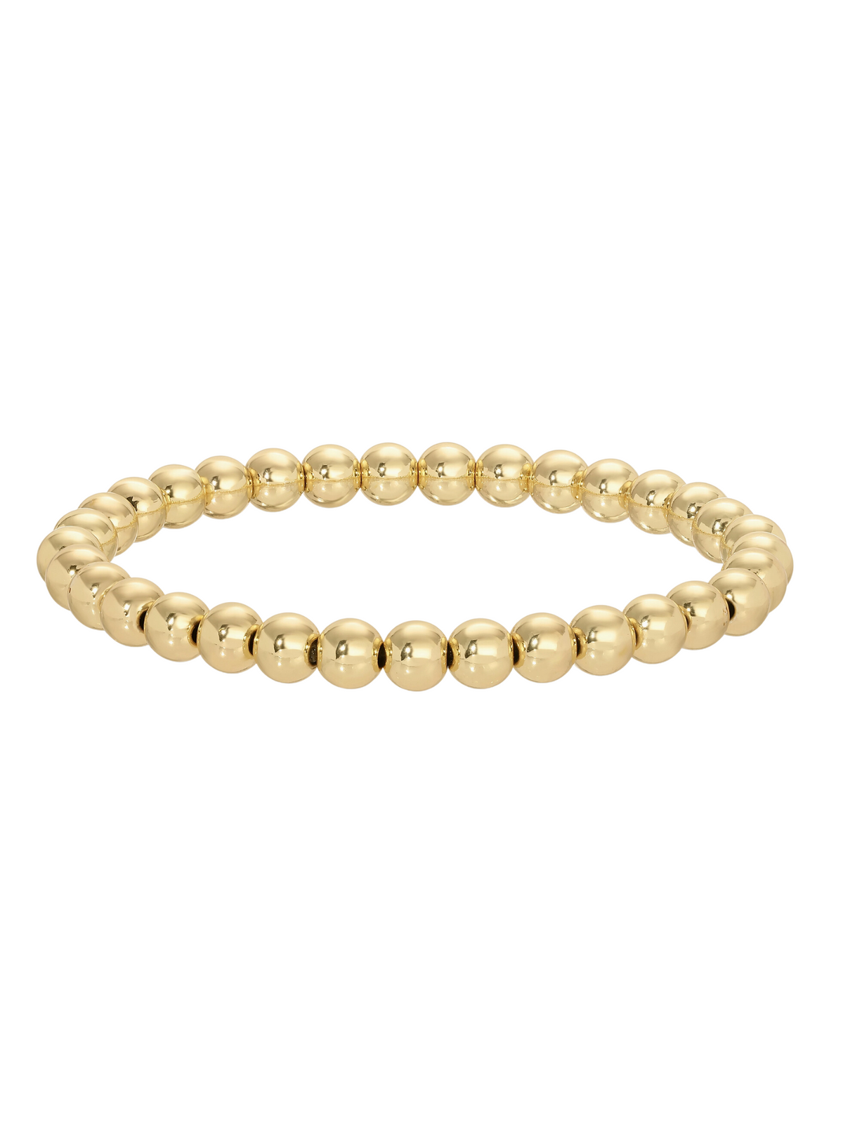 6mm Gold Beaded Stretch Bracelet