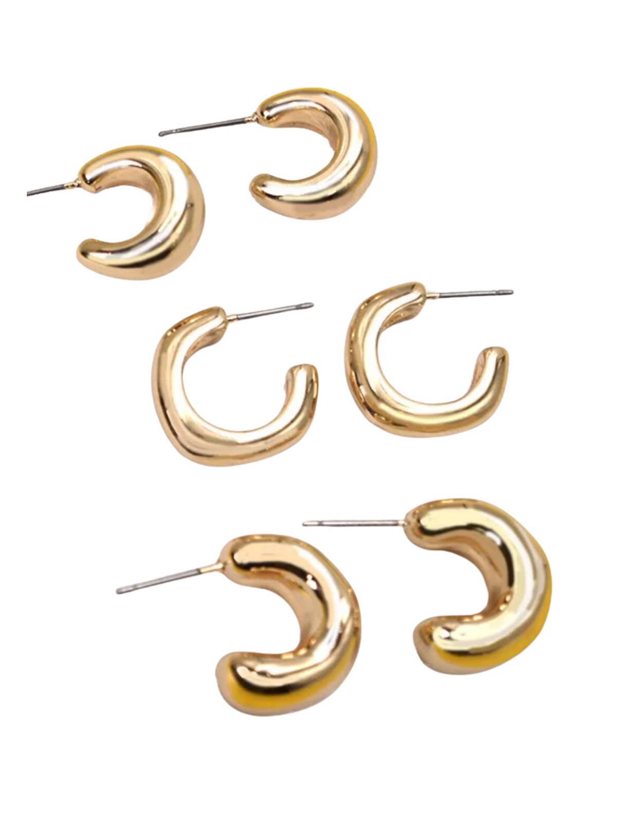 Bubbly Mini Huggie Hoop Trio Earrings