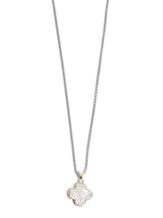 Chainlink Rhinestone Clover Necklace