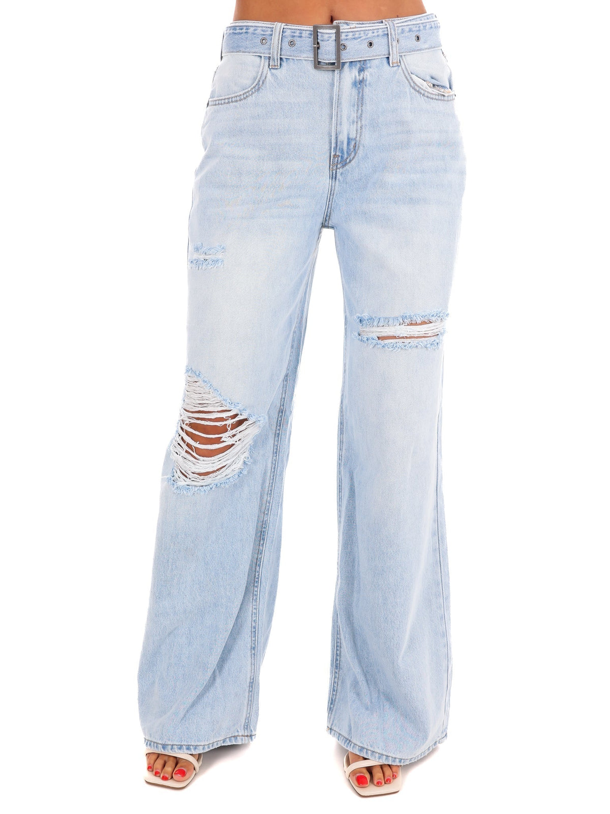 Means A Lot High Rise Wide Leg Jeans