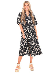 Let You Go Floral Midi Dress