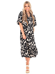 Let You Go Floral Midi Dress