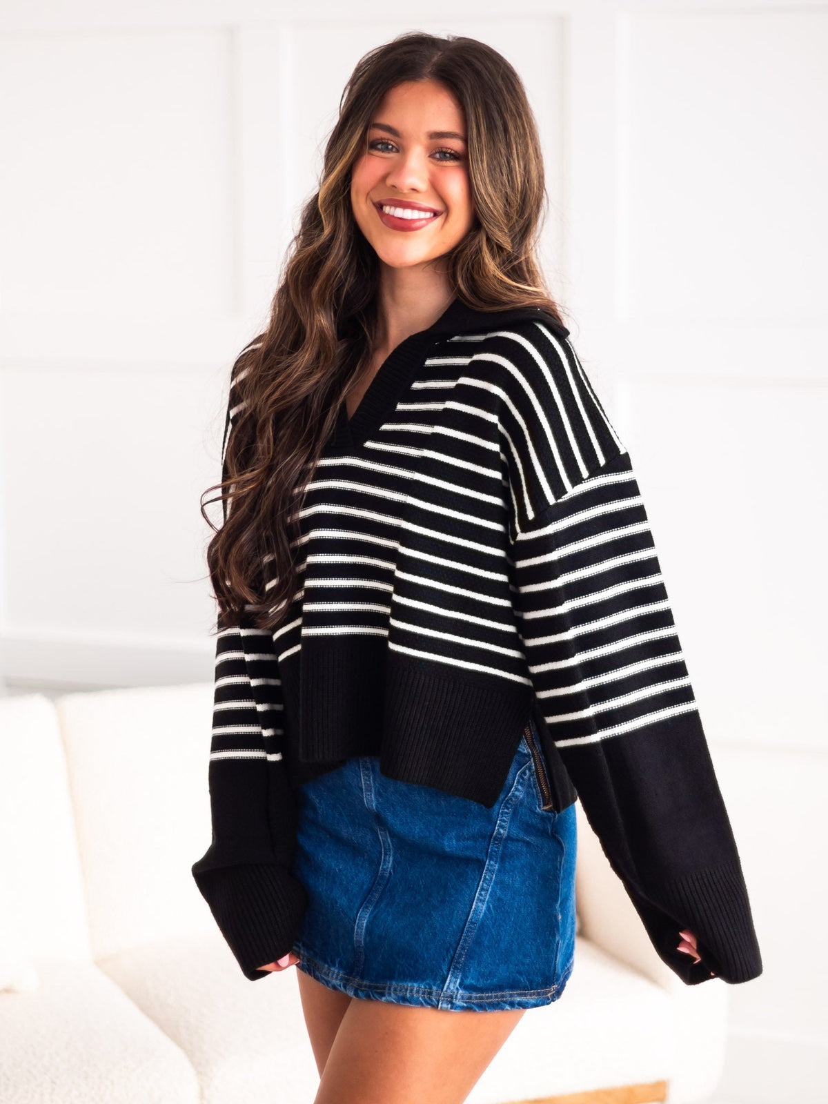 It Would Be You Striped Sweater