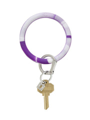 Deep Purple Marble Big O Key Ring