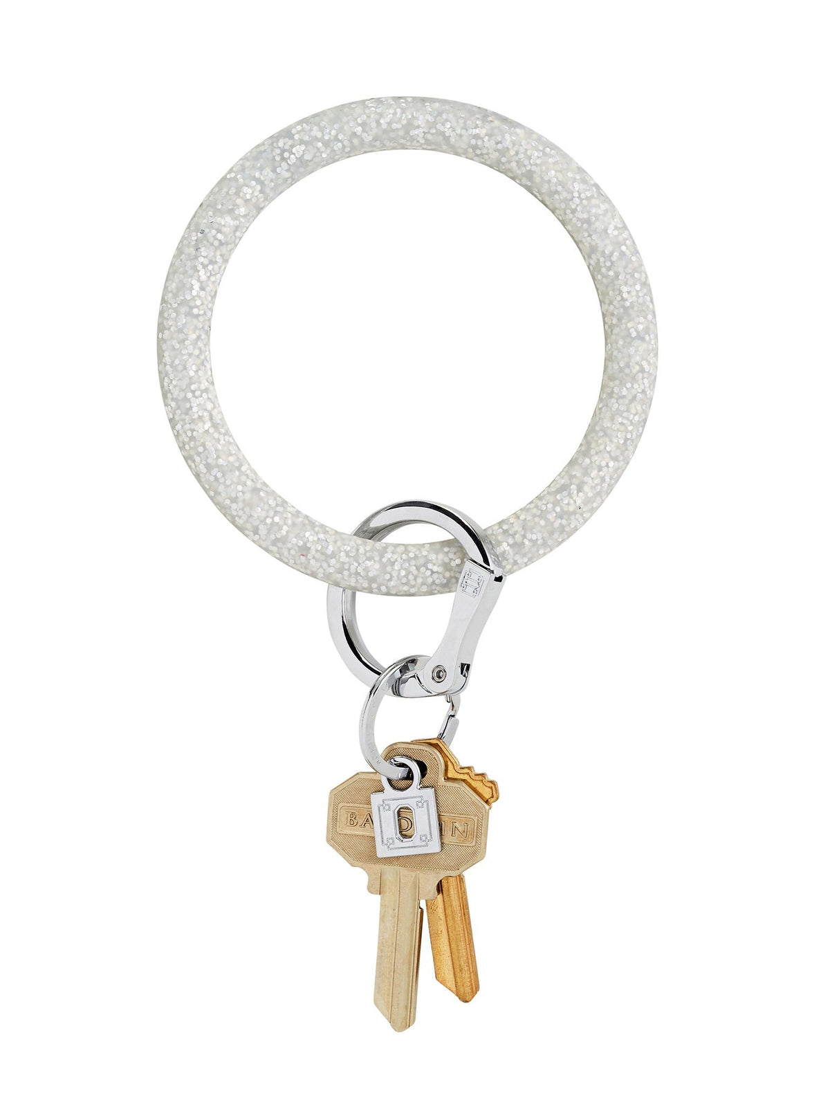 silver cOnfetti silicOne Big O Key Ring