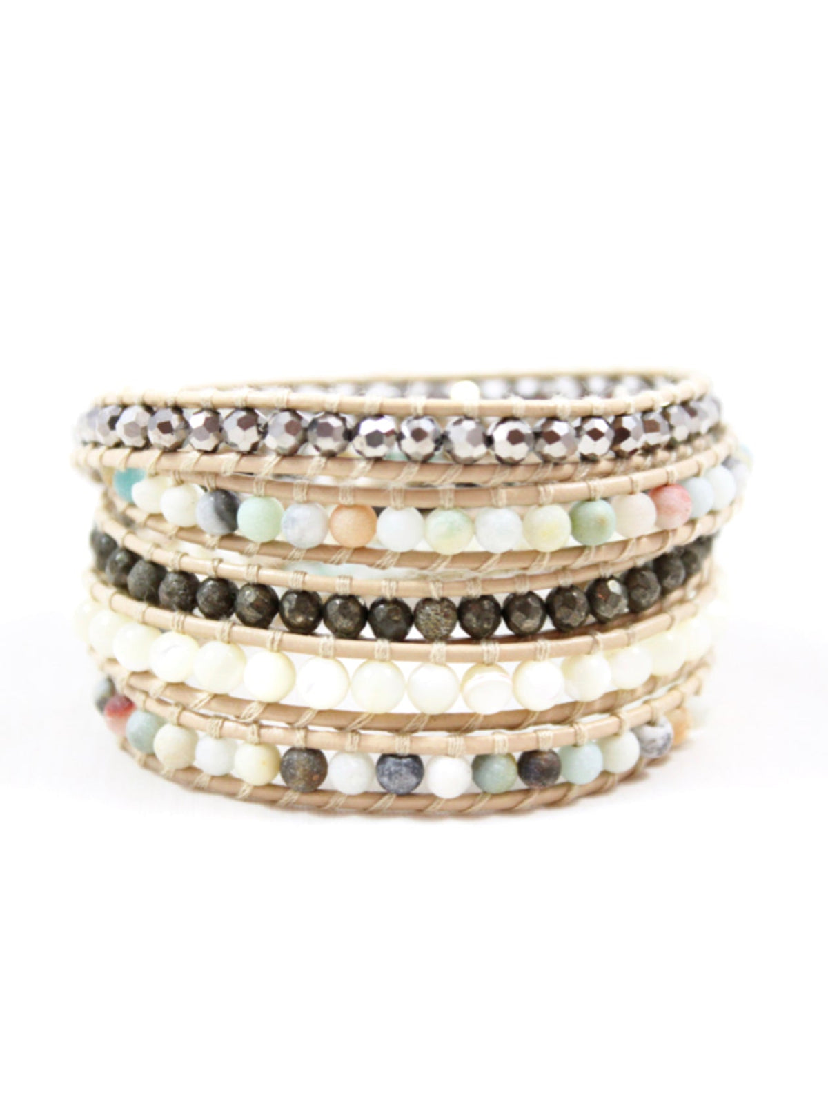 Crisp Leather Wrap Bracelet