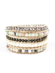 Crisp Leather Wrap Bracelet