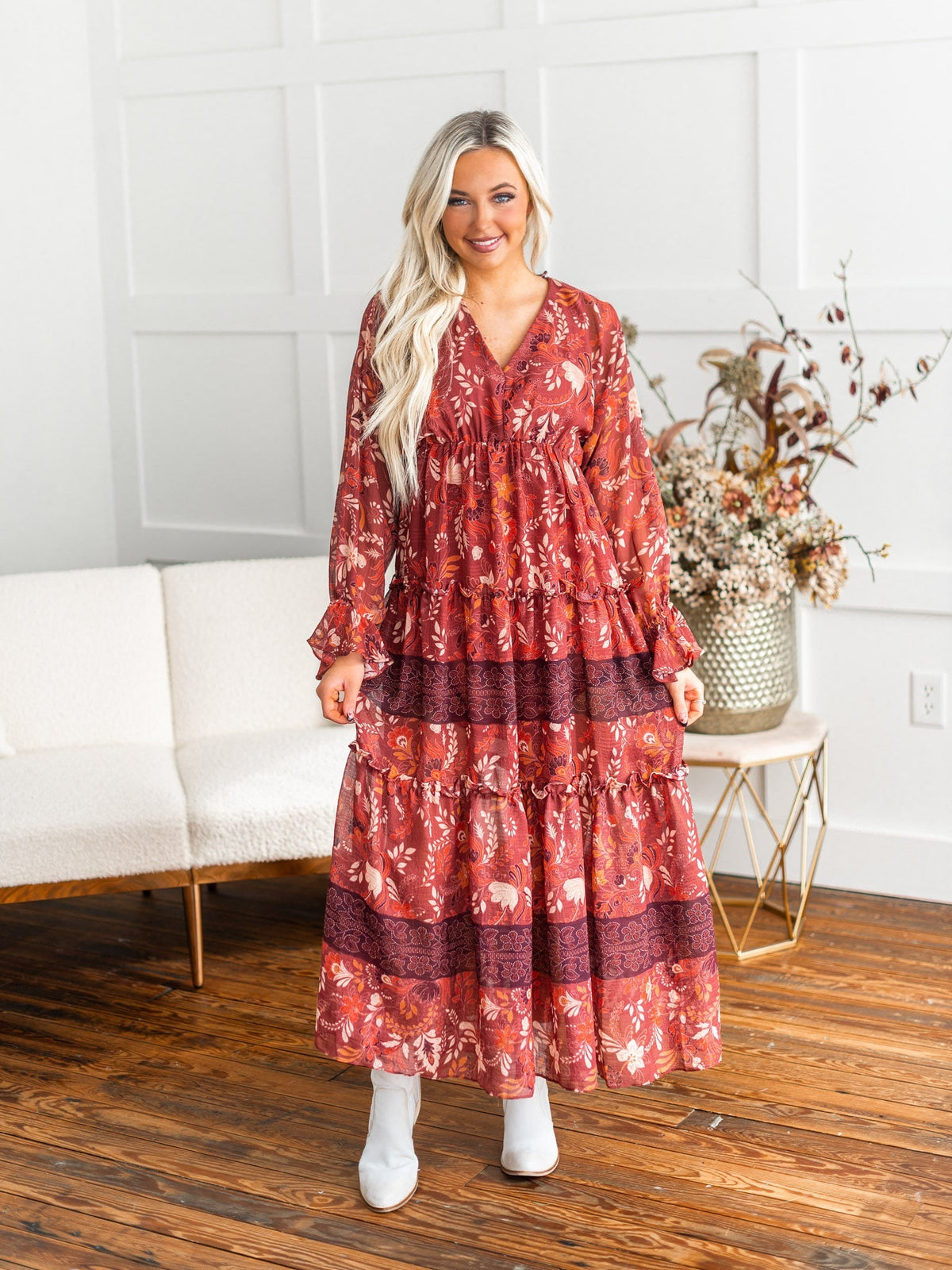 In A Daze Print Maxi Dress